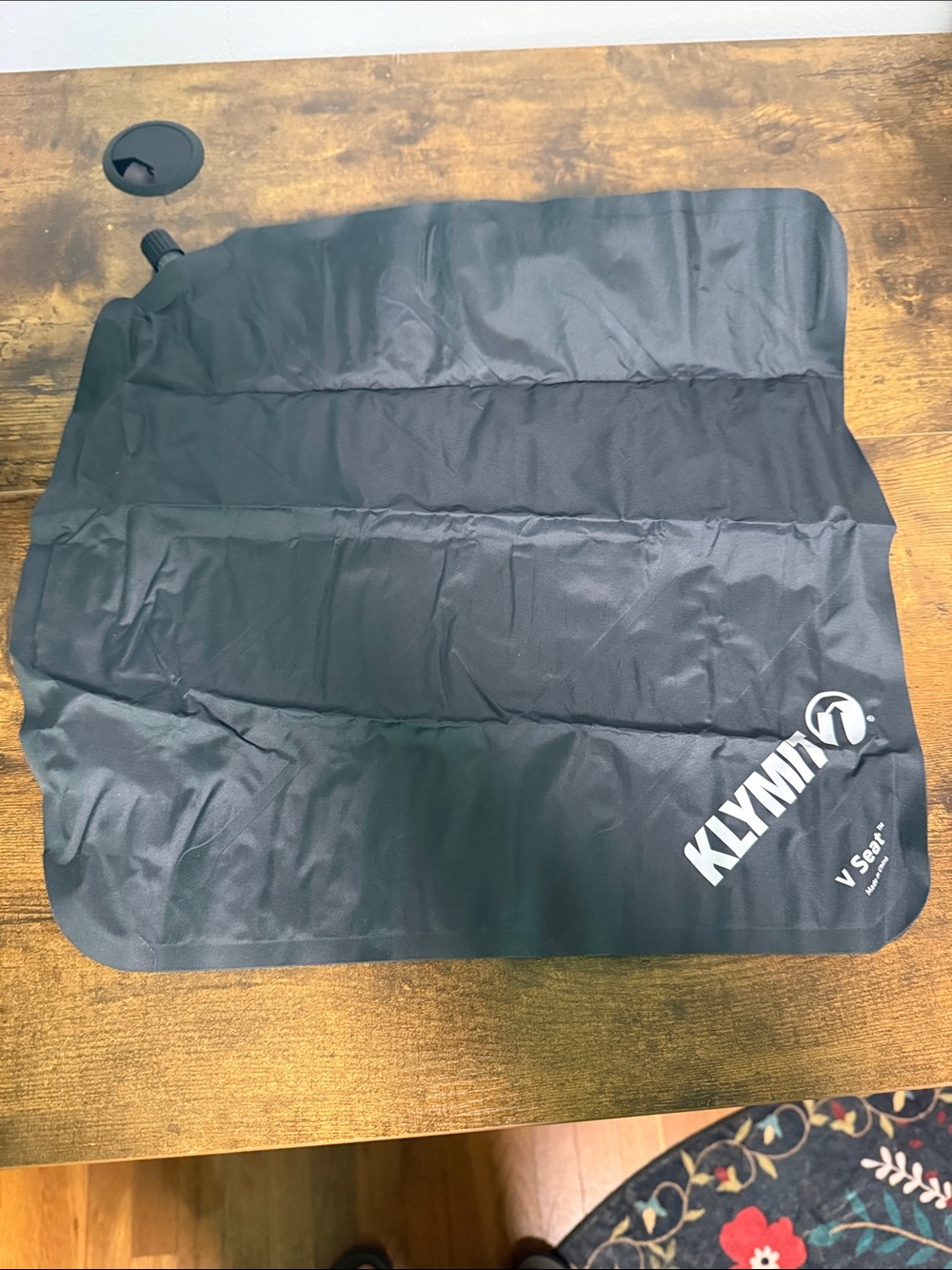 Klymit V Seat Inflatable Travel Cushion — Black